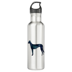 Greyhound Dog Black Watercolor Silhouette 710 Ml Water Bottle