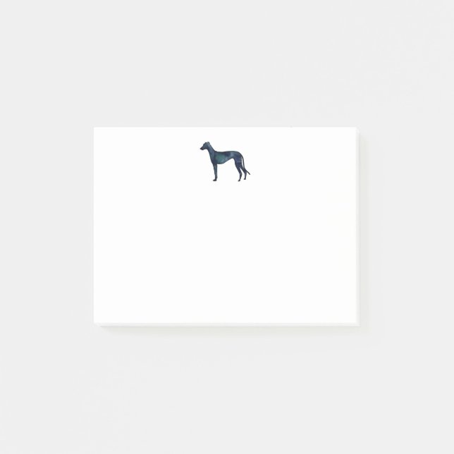 Greyhound Dog Black Watercolor Silhouette Post-it Notes (Front)