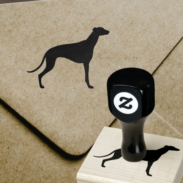 Greyhound Dog Breed Silhouette Rubber Stamp (Creator Uploaded)