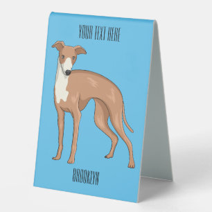 Greyhound dog cartoon illustration