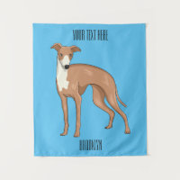 Greyhound dog cartoon illustration