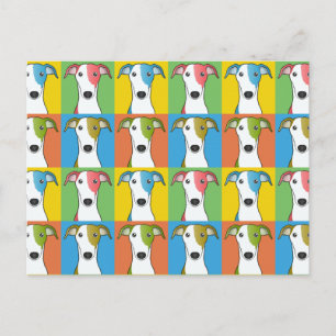 Greyhound Dog Cartoon Pop-Art Postcard