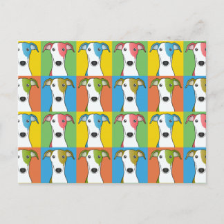 Greyhound Dog Cartoon Pop-Art Postcard