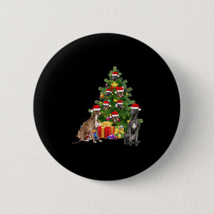 Greyhound dog Christmas Tree Essential T-Shirt 6 Cm Round Badge