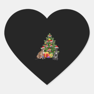 Greyhound dog Christmas Tree Essential T-Shirt Heart Sticker