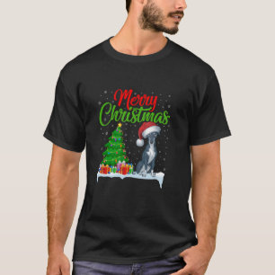 Greyhound Dog Christmas Tree Lights Xmas Greyhound T-Shirt
