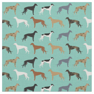 greyhound dog colors mint fabric