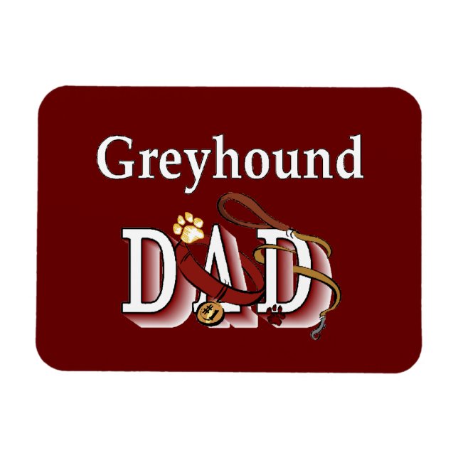 Greyhound Dog Dad Magnet (Horizontal)