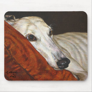 Greyhound Dog "Home At Last" Mouse Pad