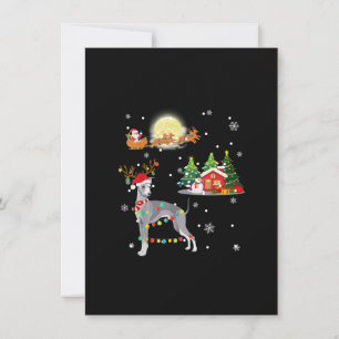 Greyhound Dog Light Christmas Reindeer Tree Xmas G Thank You Card