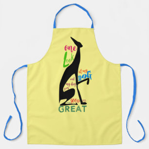 Greyhound Dog Love Quote Apron