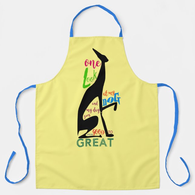 Greyhound Dog Love Quote Apron (Front)