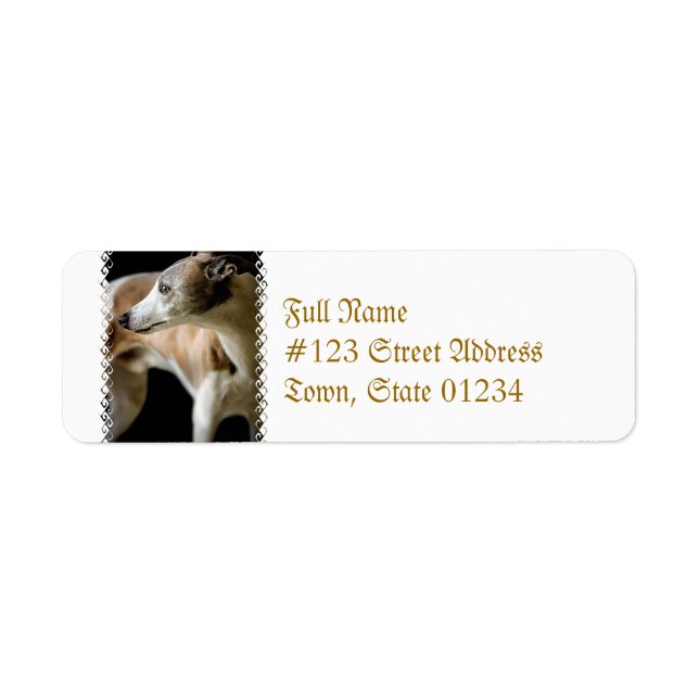Greyhound Dog  Mailing Labels (Front)