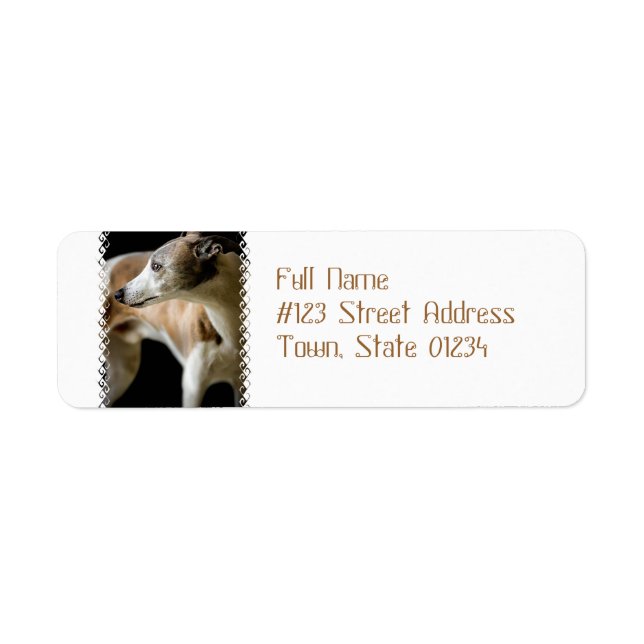 Greyhound Dog  Mailing Labels (Front)