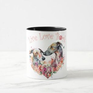 Greyhound Dog Mum Floral Mug