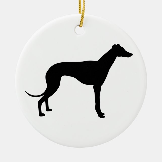 greyhound dog ornament (Front)