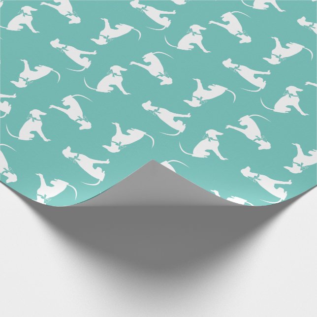 Greyhound Dog Puppy Wrapping Paper (Corner)