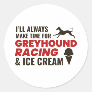 Greyhound Dog Racing Pet Race Animal Racer Classic Round Sticker