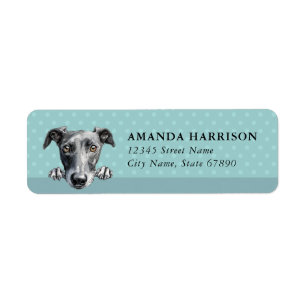 Greyhound Dog Return Address Labels