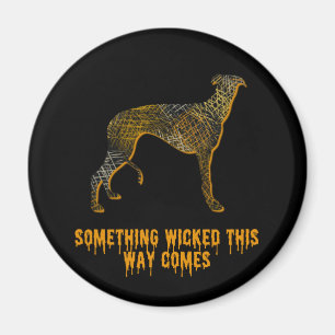 Greyhound Dog Silhouette Fun Halloween Magnet