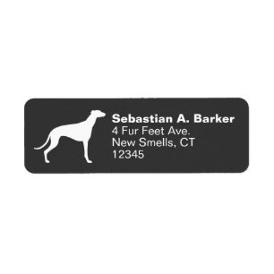 Greyhound Dog Silhouette Return Address