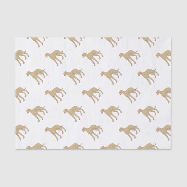 Greyhound Dog Standing Mono Line Tissue Paper (Front)