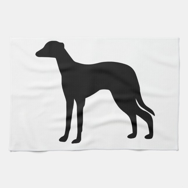 Greyhound Dog Tea Towel (Horizontal)