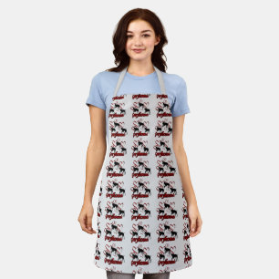 Greyhound Dogs And Red Hearts Apron