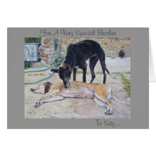 greyhound dogs scenic landscape realist art