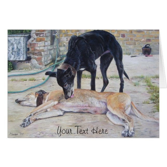 greyhound dogs scenic landscape realist art design (Front Horizontal)