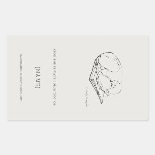 Greyhound- Ex libris bookplate Sticker