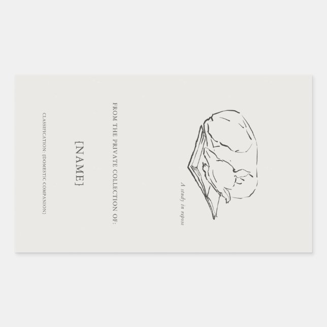 Greyhound- Ex libris bookplate Sticker (Front)