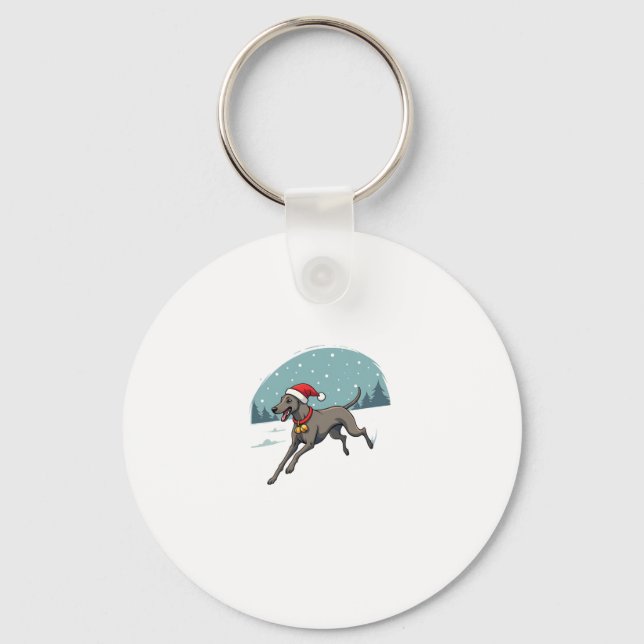 Greyhound Festive Sprint Key Ring (Front)