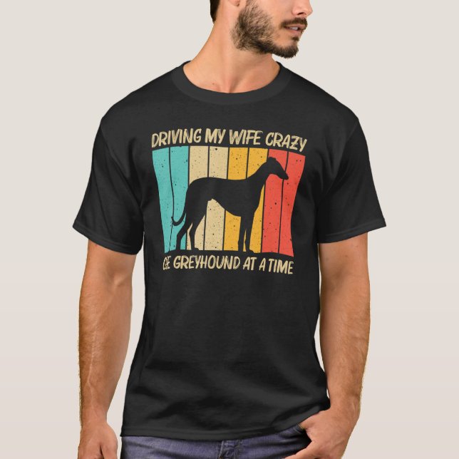 Greyhound For Men Dad Italian Greyhound Rescue Dog T-Shirt (Front)