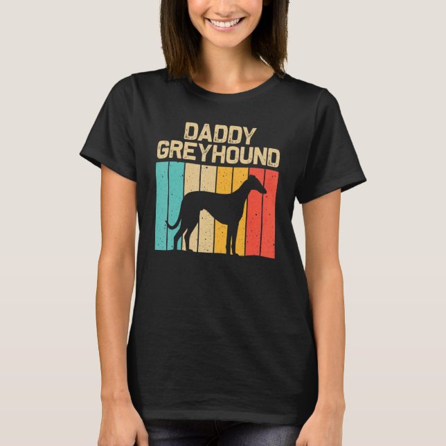 Greyhound For Men Dad Italian Greyhound Rescue Dog T-Shirt (Front)