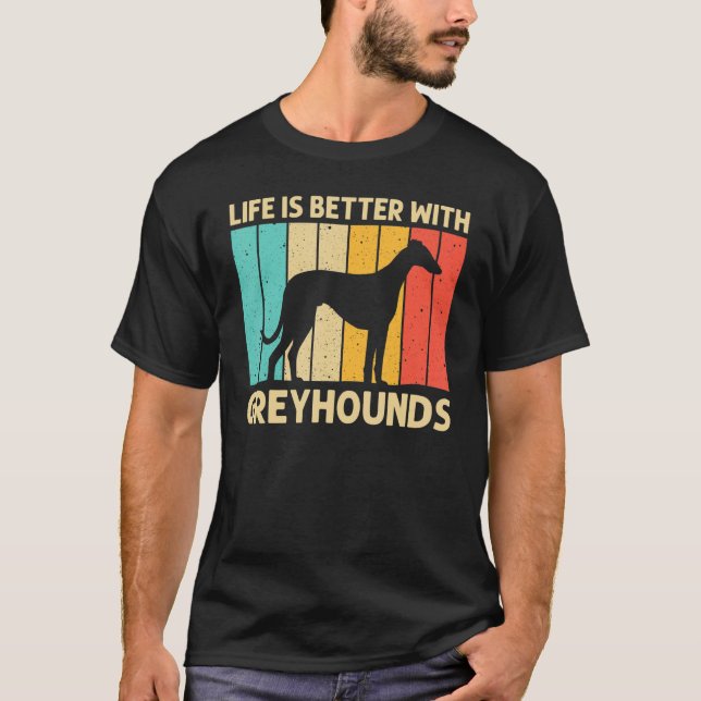 Greyhound For Men Women Italian Greyhound Rescue D T-Shirt (Front)