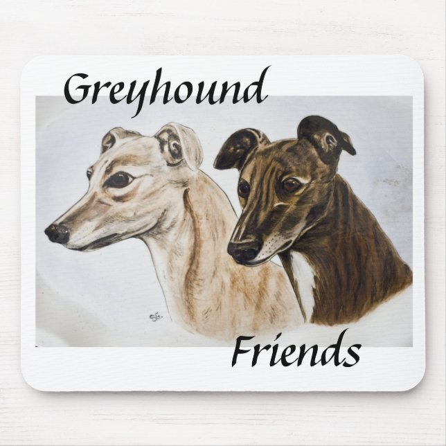Greyhound Friends Mouse Mat (Front)