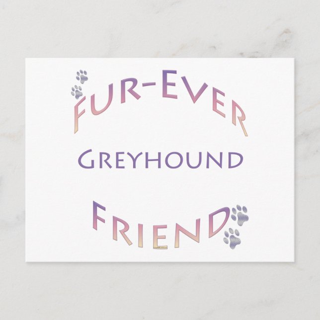 Greyhound Furever Postcard (Front)