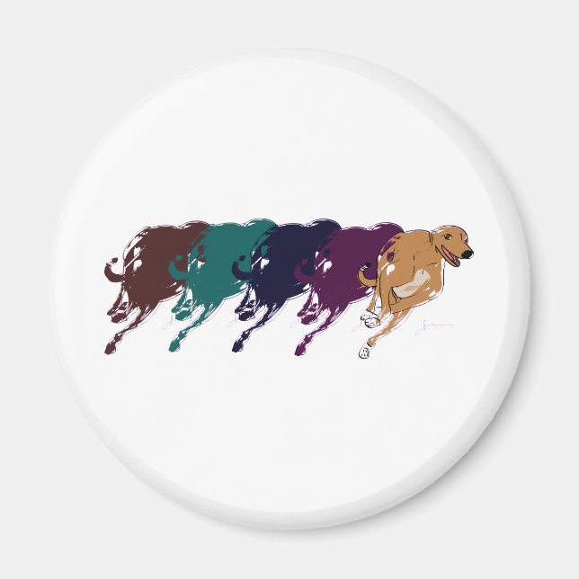 Greyhound Gear Magnet (Front)