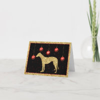 Greyhound Gold Glitter Bauble Christmas