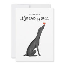 Greyhound Greeting Card, Greyhoun Lover, Love Card