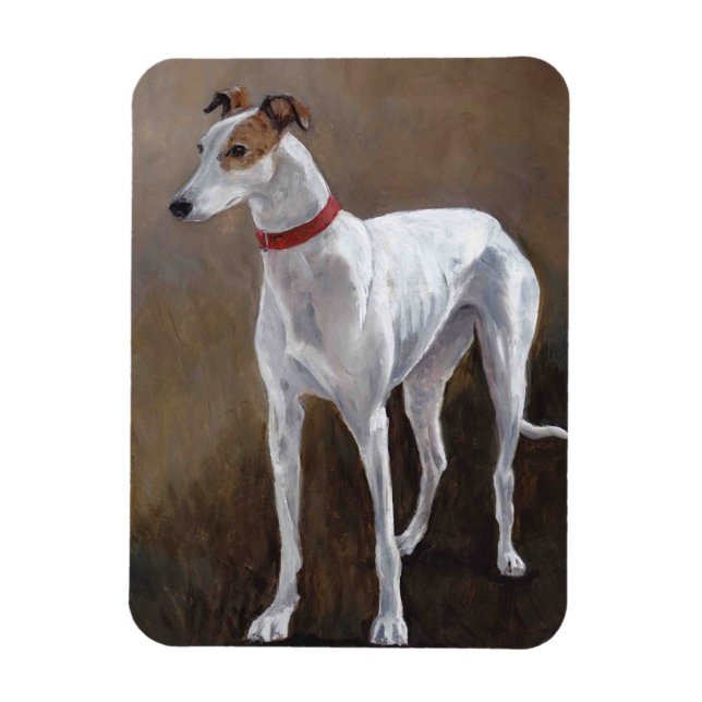 Greyhound Gus Dog Art Magnet (Vertical)