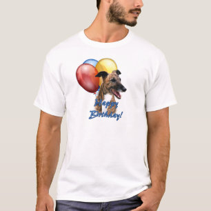 Greyhound Happy Birthday Balloons. T-Shirt