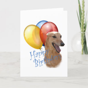 Greyhound Happy Birthday Card