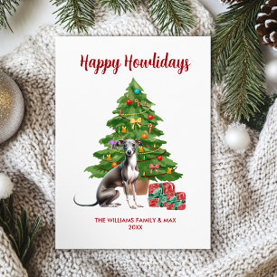 Greyhound Happy Howlidays Card