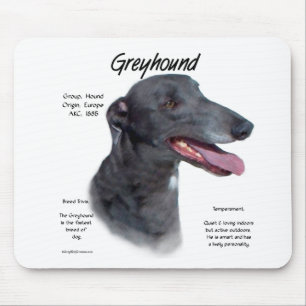 Greyhound History Design Mouse Mat