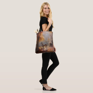 Greyhound in Autumn Leaves Fall Inspire Tote Bag