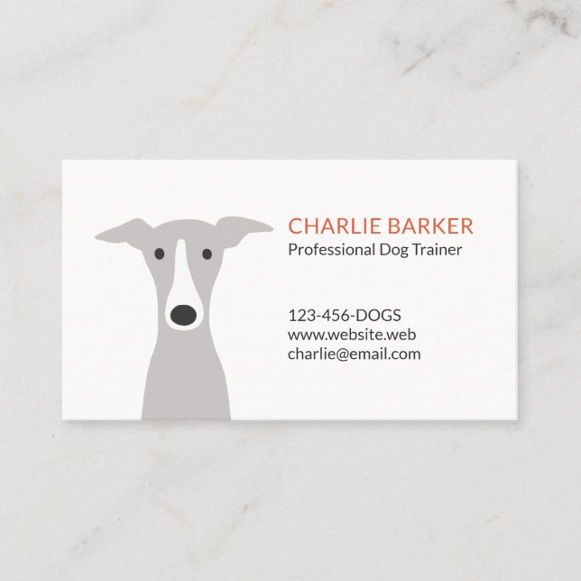 Greyhound | Italian Greyhound | Whippet | Cute Dog Business Card (Front)