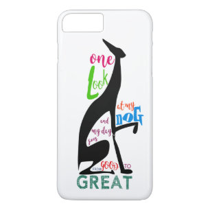 Greyhound Italian Silhouette Love My Dog Stylish iPhone 8 Plus/7 Plus Case