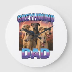 Greyhound Large Clock